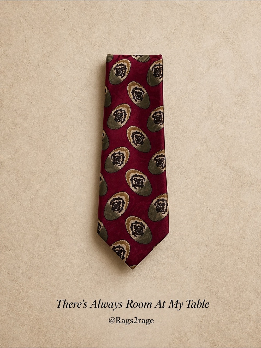 Blue Rooster West End Collection Silk Tie Red Medallion Classic